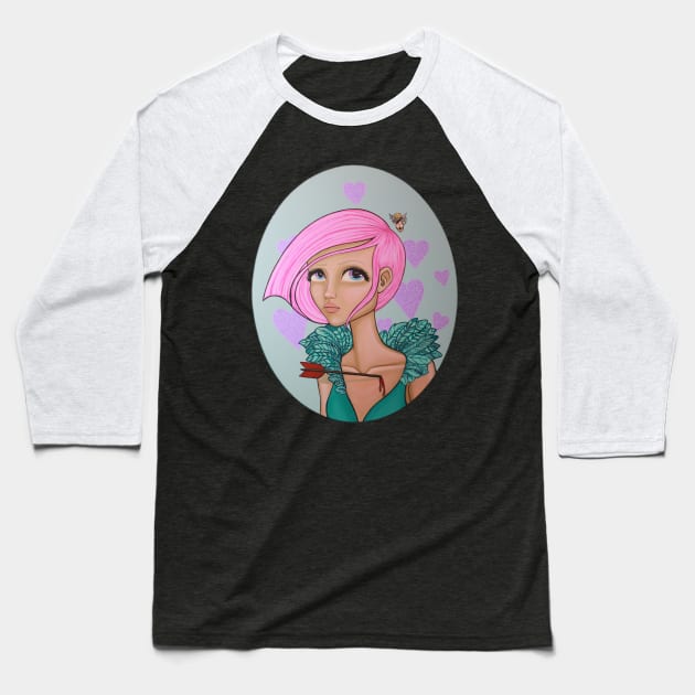 Stupid Cupid Baseball T-Shirt by BunnyJane